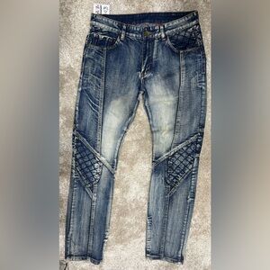 SO Men's Distressed Blue Skinny Jeans